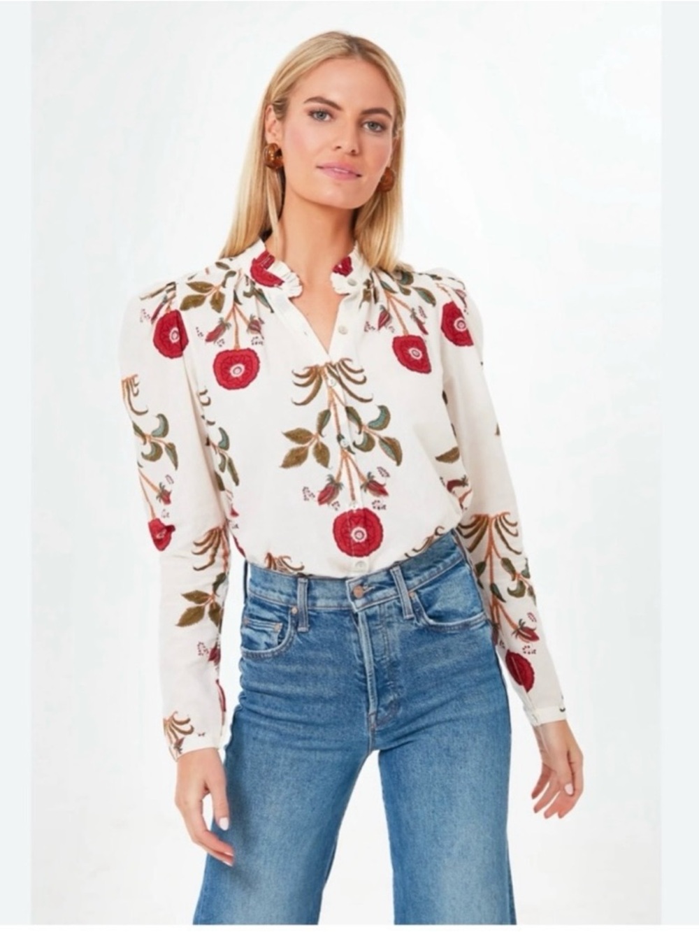 ALIX OF BOHEMIA Annabel Cotswold Bloom Shirt Small Cotton India